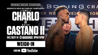 OFFICIAL WEIGHIN Jermell Charlo vs Brian Castano 2  CharloCastano2 [upl. by Bac]