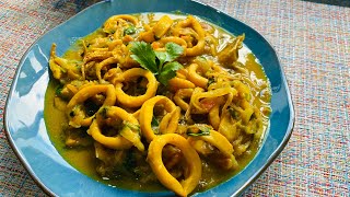 If you like Squids then try this recipe  super tasty Goan recipe  Goan saucy Squids chilli [upl. by Kassia]