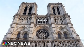 WATCH Reopening ceremony for Notre Dame Cathedral in Paris  NBC News [upl. by Tound]