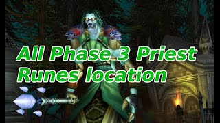 All Priest Runes in worldofwarcraft seasonofdiscovery for Phase 3 [upl. by Pasol]