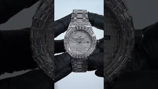 Baguette Diamonds Iced Out Audemars Piguet Watch Royal Oak Collection  Dfine Jewelry Store [upl. by Oivaf299]