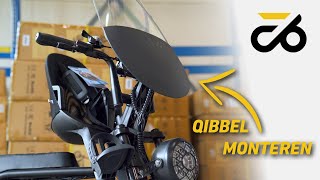 Qibbel voorzitje  windscherm monteren op fatbike [upl. by Wylde]