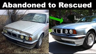 Rescuing a V8 BMW  Full Restoration no talking [upl. by Prent]