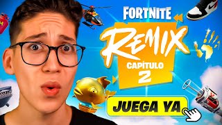 ¡YA DISPONIBLE Nueva TEMPORADA CAPITULO 2 REMIX en FORTNITE GAMEPLAY PASE de BATALLA amp MAPA [upl. by Eissak]