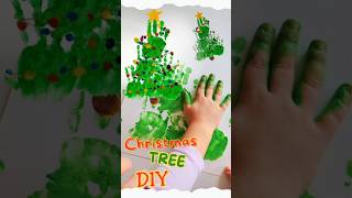 Water color Christmas tree DIY 🎄 christmas diy watercolor kidsdiy shorts basteln [upl. by Ielak498]