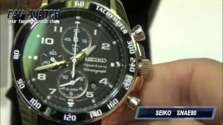 Seiko SNAE80 Sportura Alarm Chronograph Quartz Oversized Mens Watch [upl. by Jaban]