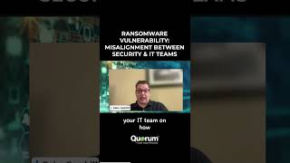 Ransomware Vulnerability Misalignment Between Security amp IT teams [upl. by Godewyn]