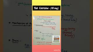 Tablet cetrizine 10 mg use and side effects dose [upl. by Leona525]