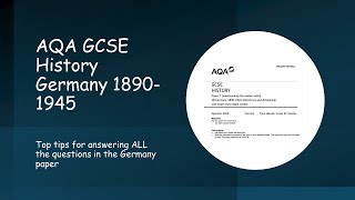 AQA GCSE History Paper 1 How to answer ALL the questions in the Germany paper [upl. by Halyahs515]