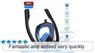 Full Face Snorkel Mask VAZILLIO Patented Safe Breathing Separation Professional Snorkeling Mask [upl. by Atterys]