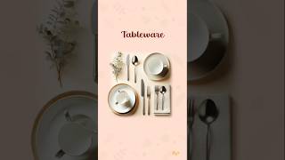 Tableware Items 1  English Vocabulary [upl. by Kristopher]