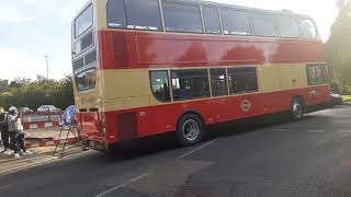 Wright GB Vision Electroliner E400MMC and Selkent Ambassador E400H Leaving Bromley Garage [upl. by Wendie]