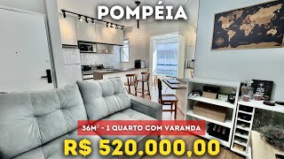 POR DENTRO de um apartamento de 1 QUARTO na POMPÉIA com 36m² POR R52000000 [upl. by Stephen]