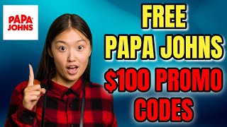 Papa Johns Promo Codes 2024 🔥 How I Got Deals on Pizza and More FREE 100 [upl. by Ahsienaj452]