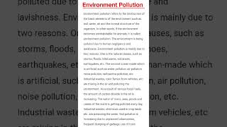 Environment Pollution paragraph paragraph [upl. by Liane]