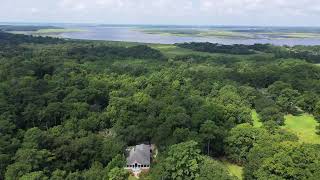 1433 Martins Point Road  14 Acres Fly Over on Wadmalaw Island drone ruralliving [upl. by Llechtim]