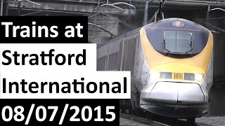 Trains at Stratford International 08072015 [upl. by Corbie172]