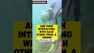 FUNNY STORY Watching alligators from an underwater tunnel shortvideo shortsfeed [upl. by Nurav]