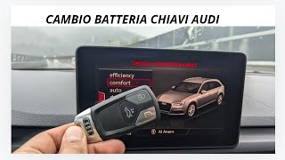 Come sostituire batteria radiocomando chiave Audi A4  B9 cambio pila [upl. by Adnema]