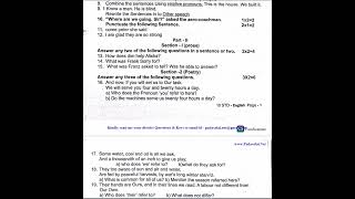 10th English 2nd Mid Term Test 2022 Original Question Paper Tirupattur District [upl. by Ecyned293]