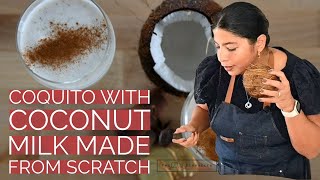 How To Make Coquito With Coconut Milk From Scratch [upl. by Nailluj]