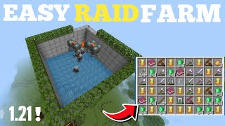 New Easy Raid Farm In MCPEBedrock 121 [upl. by Maynord]