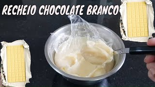 RECHEIO DE CHOCOLATE BRANCO PARA BOLOS [upl. by Akcire967]