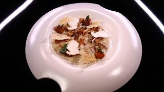 Risotto des sousbois poêlée de champignons et chips de parmesan par Laurent André DPDC [upl. by Aloeda]