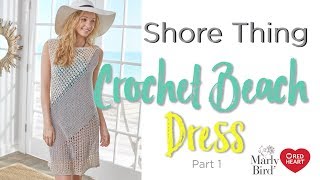 How to Crochet Beach Cover Up  Free Pattern Shore Thing Crochet Dress Part 1 [upl. by Yelda]