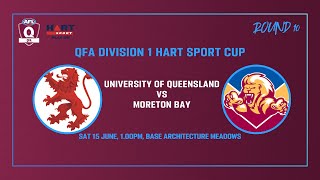 Rd 10 Uni vs Moreton Bay Mens Div 1 AFL [upl. by Oirazan200]