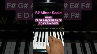 F Sharp minor Melodic scale  Piano Tutorial [upl. by Woodhouse204]