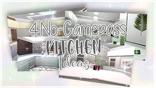 ✨4 NoGamepass Kitchen Ideas  Bloxburg  Angxiix✨ [upl. by Nosnek]