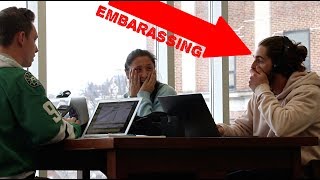 BLASTING EMBARRASSING SONGS IN THE LIBRARY PRANK [upl. by Boyes]