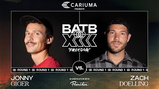 BATB 13 Jonny Giger Vs Zach Doelling  Round 1 Battle At The Berrics Presented By Cariuma [upl. by Sucramel]