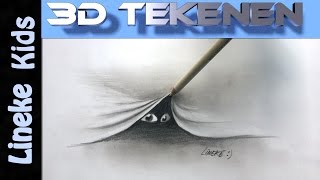 3D tekening Hoe teken je een SPOOKJE in stappen voor beginners [upl. by Leeland]