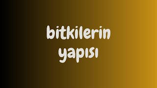 7  BİTKİLERİN YAPISI  2024 [upl. by Piefer]