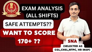 All shifts Exam analysis Safe attempts My suggestions ssc cgl2024ssc [upl. by Alberic]