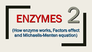 Enzymes How enzymes work and Michaelis equation Part 24  Lippincotts الأنزيمات الجزء الثاني [upl. by Sirraf]