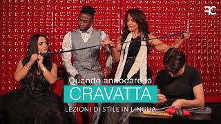 TUTORIAL CRAVATTA  NODO WINDSOR  19 LEZIONE DI STILE IN LINGUA [upl. by Anisah]