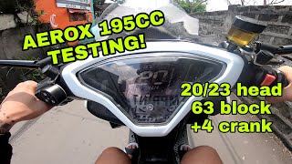 AEROX V2  195CC  TESTING 4 CRANK [upl. by Mada]