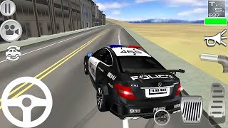 Jugando con Coche Policía  Mercedes C 63 AMG Simulador 🚨 Police Car Chase Simulator 3D  911 Game [upl. by Yacov]