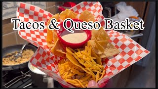 Tacos 2 Ways With Queso  Chicken Tacos  Beef Tacos  Easy White Queso Dip [upl. by Sekyere]