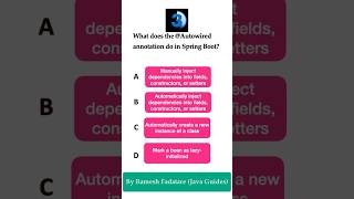 Spring Boot Quiz 10  What does Autowired Annotation do in Spring Boot springboot quiz [upl. by Alvord]