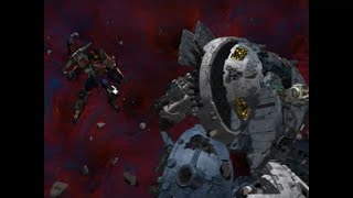 Transformers Cybertron Starscream vs Primus from Episode Titans [upl. by Nwahsd]