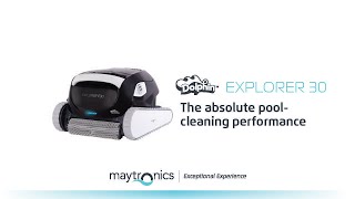 Maytronics Dolphin Explorer E30 robotic pool cleaner top features [upl. by Airdnax698]