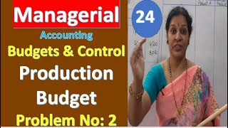 24 Production Budget Problem No 2 from Budgets amp Budgetary Control Chapter  Managerial Accounting [upl. by Osrick]