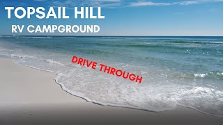 RV Camping at Topsail Hill Campground Santa Rosa Beach Florida drive thru [upl. by Kendall]