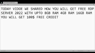 Get Free RDP windows Server Free VPS RDP Server for 30 Days New Working Trick 100 [upl. by Tamis]