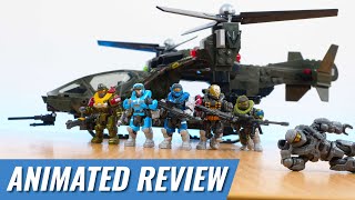 Falcon Sweep  Animated Set Review Halo Mega Construx Stop Motion [upl. by Ainel]