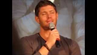 Jensen Ackles makes fun of Misha Collins  Jus in Bello 2011 [upl. by Notserc301]